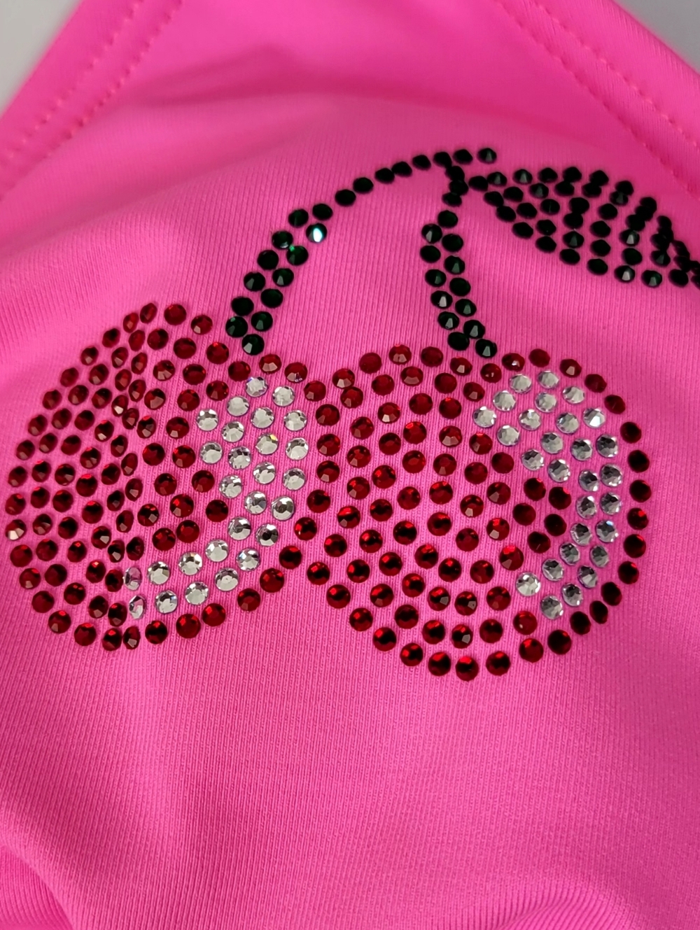 NWT Juicy Couture hot pink bikini set with rhinestone logo and cherry details 🍒 - Picture 5 of 7